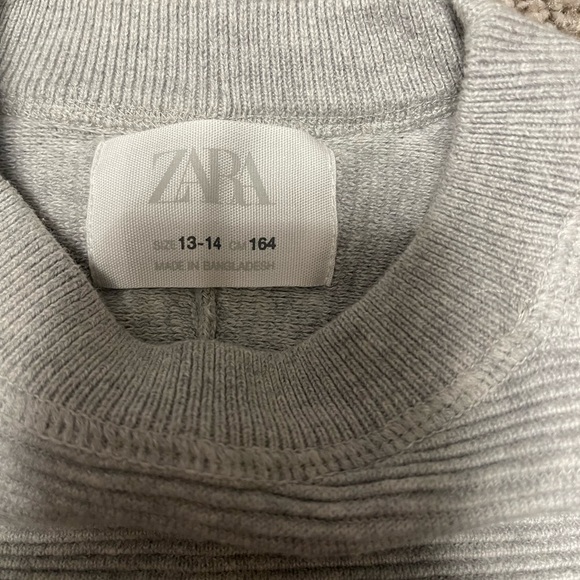 Zara kids gray sweater. Size 13-14 - Picture 3 of 3